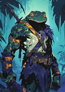 Frog Warrior Jungle