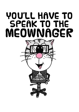 Cat Office Manager Funny