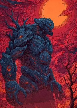 Giant Under Fiery Sky