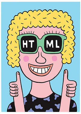HTML Thumbs Up Cartoon