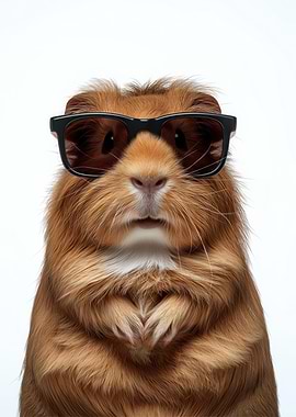Cool Guinea Pig with Sunglasses