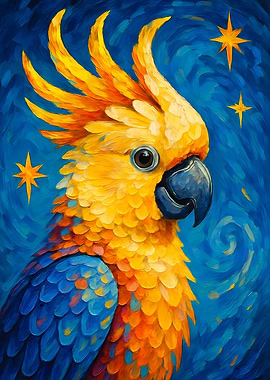 Colorful Cockatoo Painting