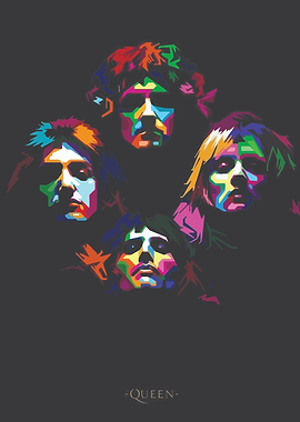 Queen Band Pop Art Portrait