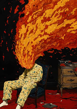 Flaming Head Portrait