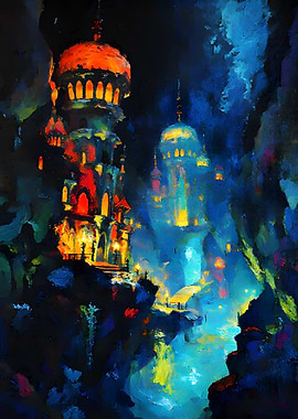 Fantasy Cityscape Painting