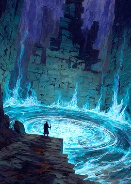 Wizard at Magical Portal