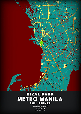 Rizal Park Metro Manila Map