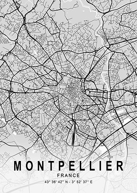 Montpellier Light City Map