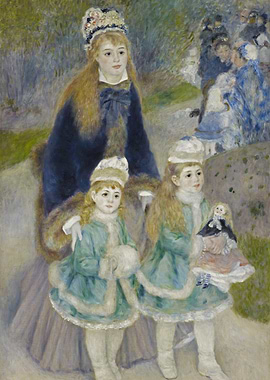 Mother and Daughters by Renoir Painting