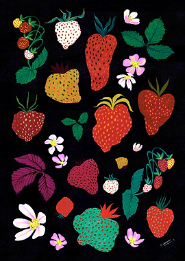 STRAWBERRIES (BLACK)