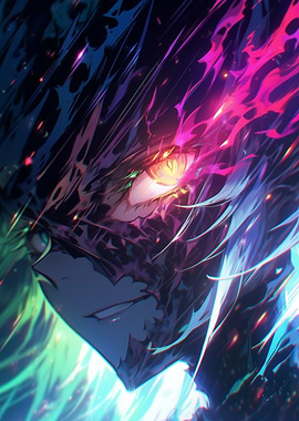 Anime Character Close-Up with Vibrant Colors