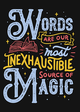 Words are Magic Typography Art
