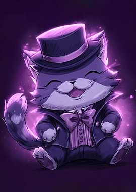 Dapper Cat with Top Hat