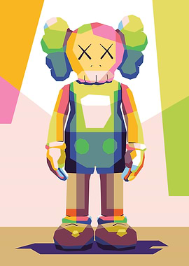 Colorful KAWS Companion Pop Art