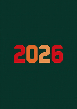 2026 Graphic on Dark Green Background