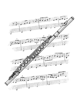 Flute Music Notation Flutist Musician