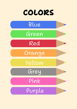 Playful Color Chart For Kids