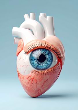 Anatomical Heart with Eye