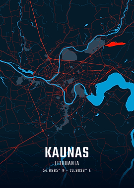Kaunas City Map