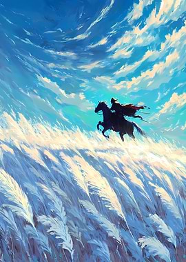 Horse Rider in a Field