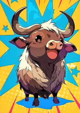 Cartoon Yak Animal