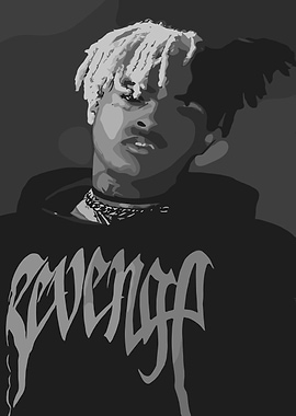 XXXTentacion Portrait in Grayscale