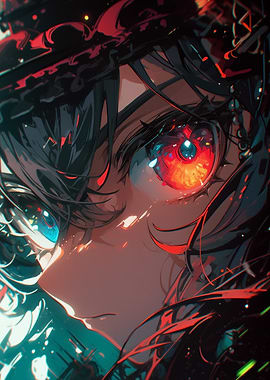Anime Girl with Heterochromia Eyes