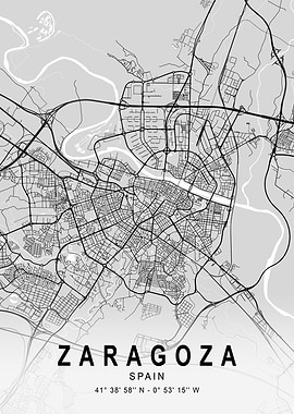 Zaragoza Light City Map
