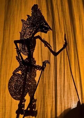 Wayang Kulit Shadow Puppet Silhouette