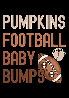 Pumpkins Football Baby Bumps Design