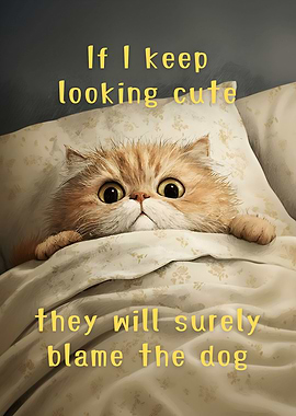 If I Keep Looking Cute, They Will Blame The Dog