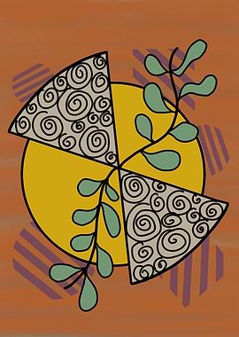 Boho Abstract Geometric Floral Art