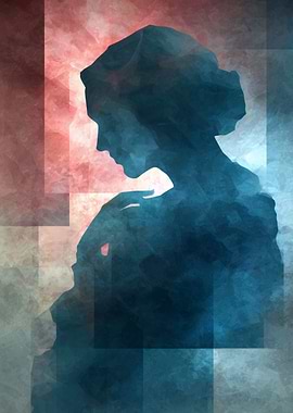 Abstract Woman Silhouette Art