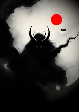 Japanese Oni Silhouette