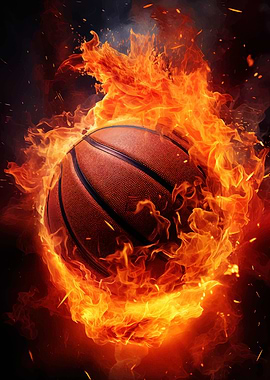 Basketball on Fire