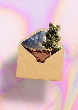 Breaking Envelope Tree: Nature Emerges from a Living Letter