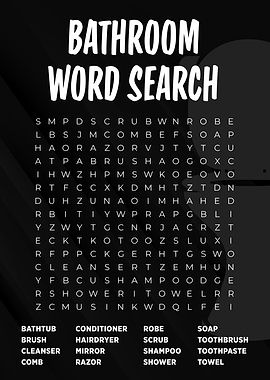 Bathroom Word Search Puzzle