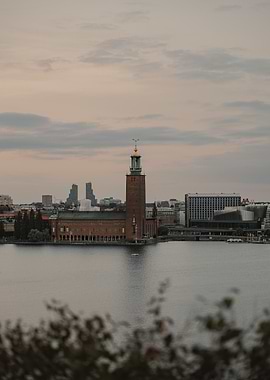 Stockholm City Hall at Dusk
