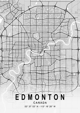 Edmonton Light City Map