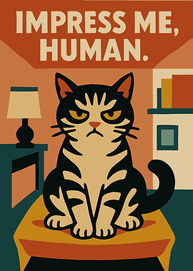 Impress Me, Human. Grumpy Cat Art