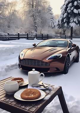 Aston Martin in Winter