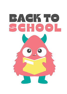Back to School Monster Illustration