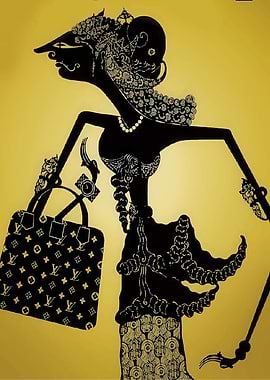 Wayang Kulit with Louis Vuitton Bag