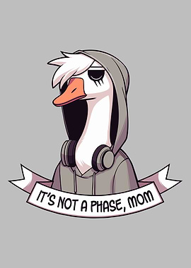 Emo Goose with Hoodie and Headphones