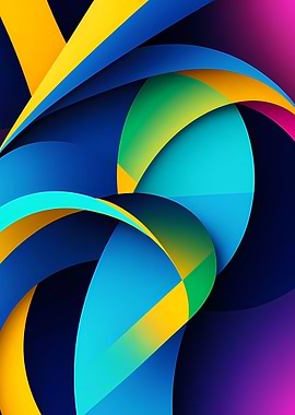 Colorful Abstract Curves