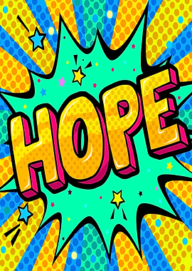 Hope Pop Art Comic Style