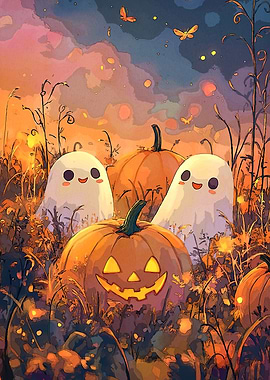 Halloween Pumpkins Ghosts