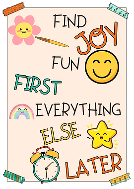 Find Joy First Cute Poster