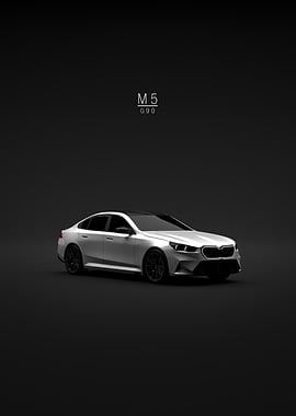 BMW M5 G90 2025 White Front