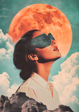 Woman Gazing at the Moon